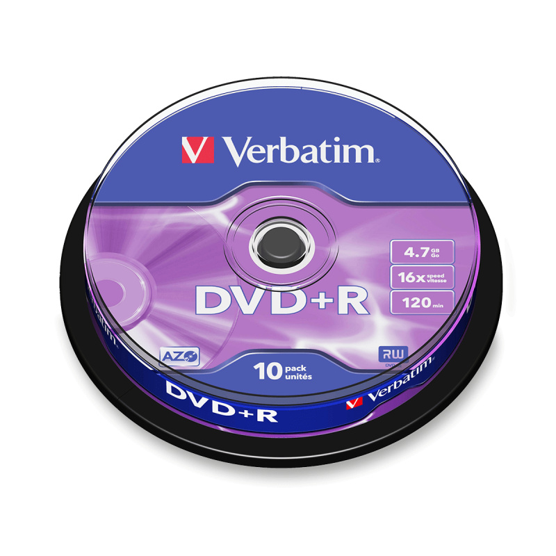 VERBATIM DVD+R(10 ks)Spindle/General Retail/16x/4.7GB