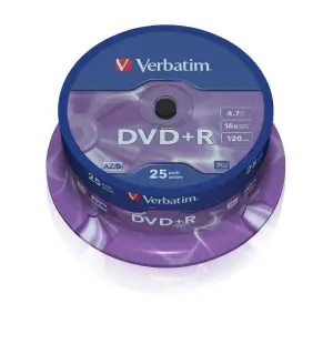 VERBATIM DVD+R(25 ks)Spindle/General Retail/16x/4.7GB