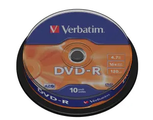VERBATIM DVD-R(10 ks)Spindle/General Retail/16x/4.7GB