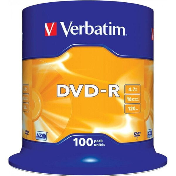 VERBATIM DVD-R(100 ks)Spindle/General Retail/16x/4.7GB