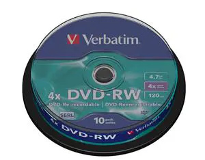 VERBATIM DVD-RW(10 ks)Spindle/4x/4.7GB