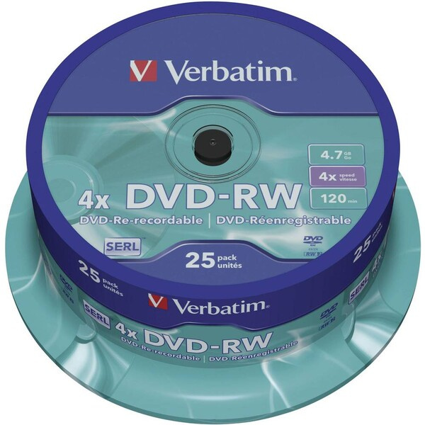 VERBATIM DVD-RW(25 ks)Spindle/4x/4.7GB