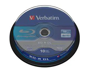 VERBATIM BD-R(10 ks) DualLayer/spindle/6X/50GB
