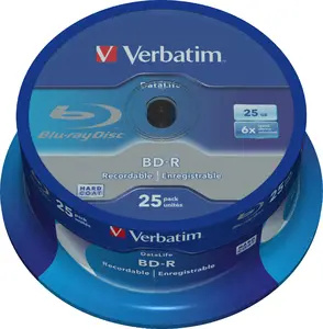 VERBATIM BD-R SL Datalife (25 ks) Blu-Ray/Spindle/6x/25GB
