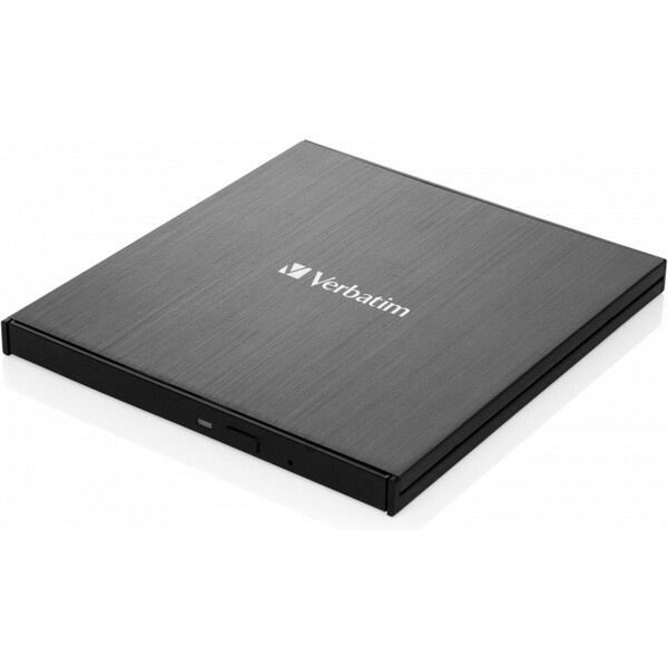 VERBATIM externí mechanika Slimline Blu-ray vypalovačka (USB 3.1, USB-C) + Zdarma BR Disc 25GB + NER Černá