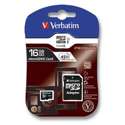 Verbatim micro SDHC - paměťová karta - micro SDHC 16 GB + adaptér