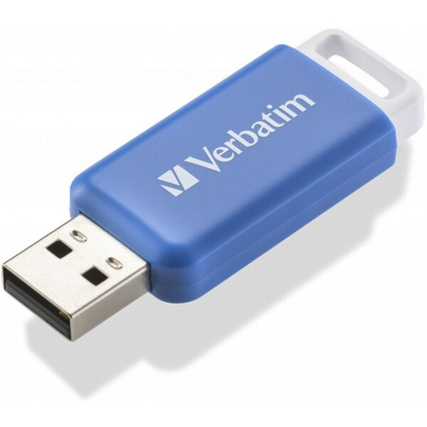 VERBATIM Flash Disk 64GB DataBar USB 2.0 Drive, modrý Modrá