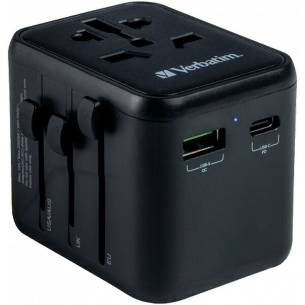 VERBATIM Universal Travel Adapter UTA-02 Cestovní adapter Černá
