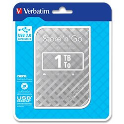 VERBATIM Store 'n' Go 1TB HDD USB 3.0 stříbrný