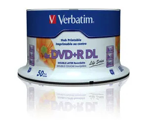 VERBATIM DVD+R dvouvrstvé 8.5GB 8X (50 ks)