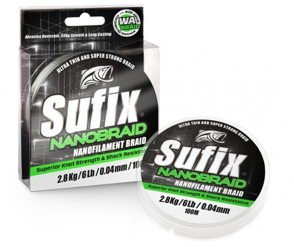 Sufix šňůra  suf nano braid 100 m camo-průměr 0,06mm / nosnost 3,3kg