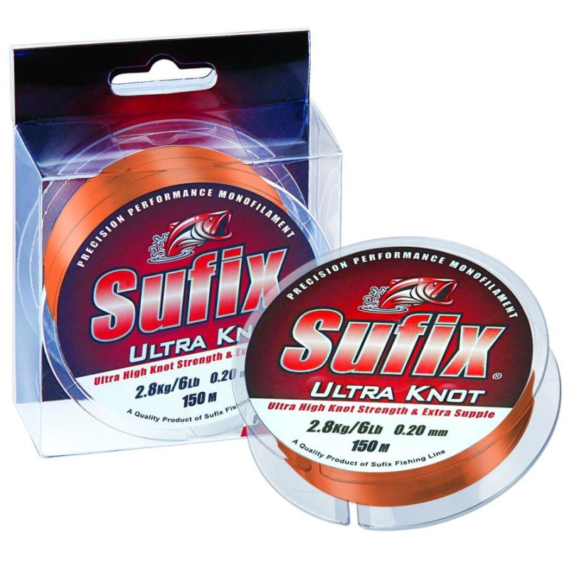 Sufix vlasec ultra knot oranžovožlutý 150 m - 0,16 mm 2,3 kg