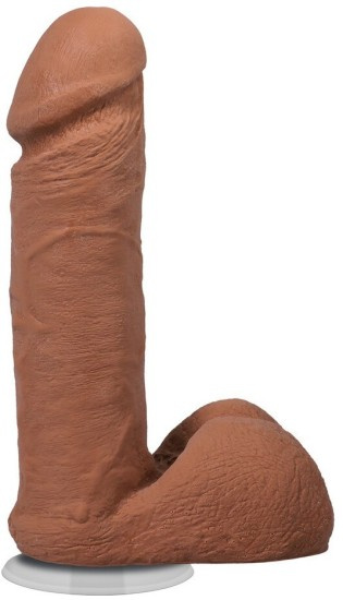 Doc Johnson Realistic Cock with Balls - Removable Vac-U-Lock Suction Cup - ULTRASKYN - 6 / 16,5 cm - Caramel