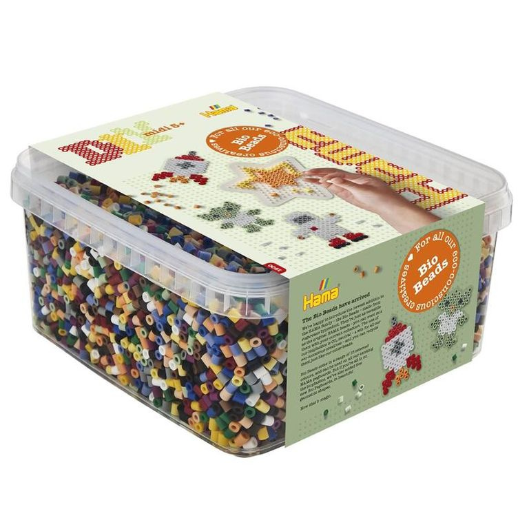 Hama zažehlovací korálky - MIDI Kyblík, 15000ks BIO 15 barev
