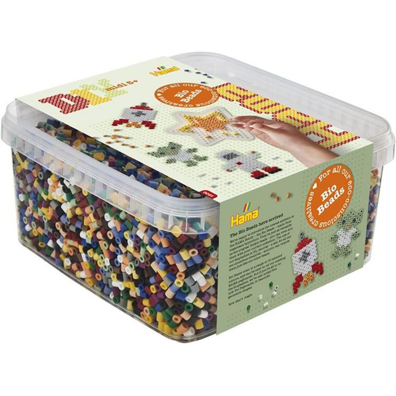 Hama zažehlovací korálky - MIDI Kyblík, 15000ks BIO 15 barev