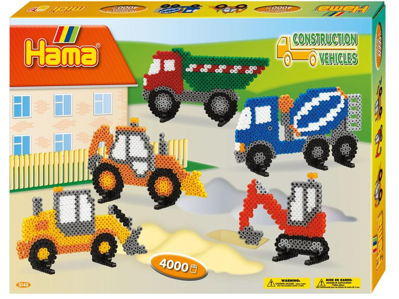 Hama H3143 Velká dárková sada Stavební stroje Midi