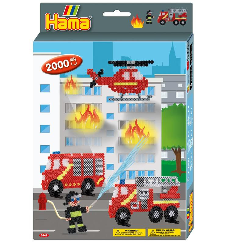 Hama zažehlovací korálky - MIDI Box, 2000ks Hasiči