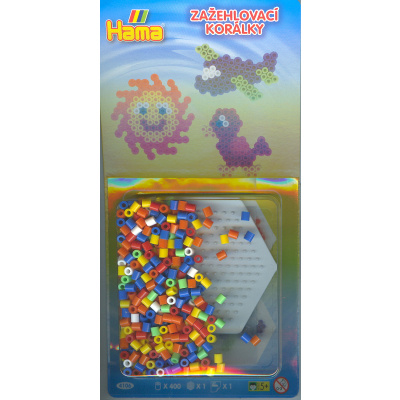 Hama H4106 Korálkový set s šestiúhelníkem 400 korálků