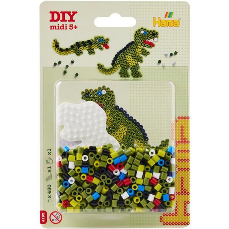 Hama zažehlovací korálky - MIDI Blistr, 450ks Dinosaurus