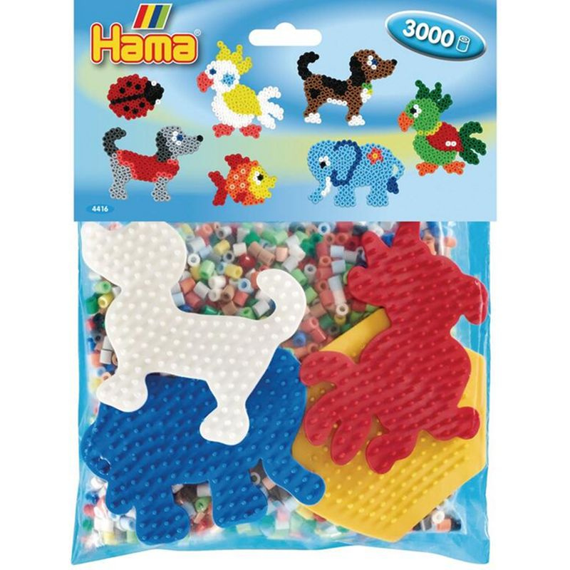 Hama zažehlovací korálky - MIDI Blistr, 3000ks Set B a 4 podložky