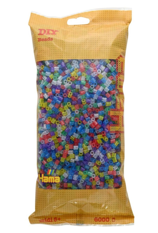 HAMA Korálky MIDI s glitrem - mix 6 000 ks