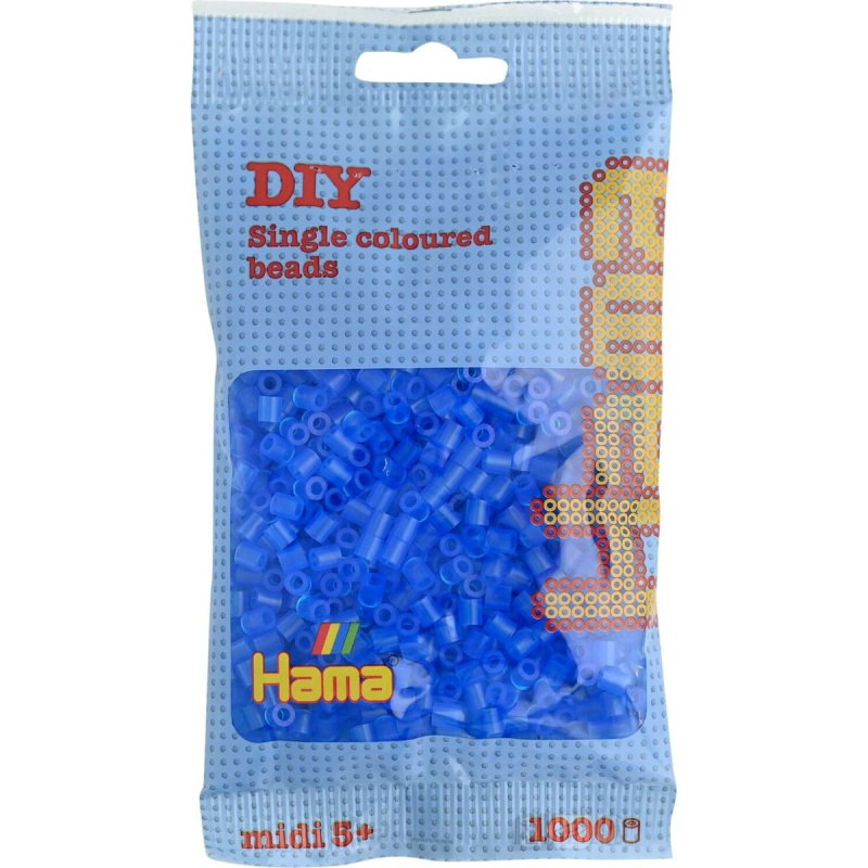 Hama H207-15 Midi Průhledné modré korálky 1000 ks