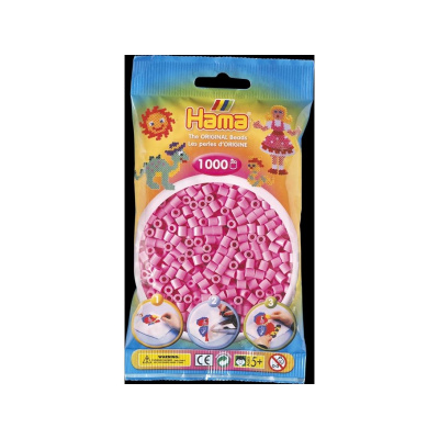 HAMA korálky MIDI - pastelové růžové