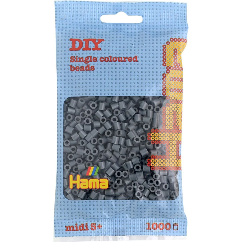 Hama H207-71 Midi Tmavě šedé korálky 1000 ks