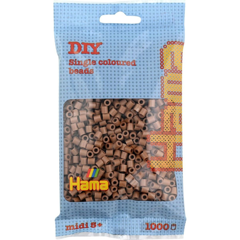 Hama H207-76 Midi Korálky hnědé 1000 ks