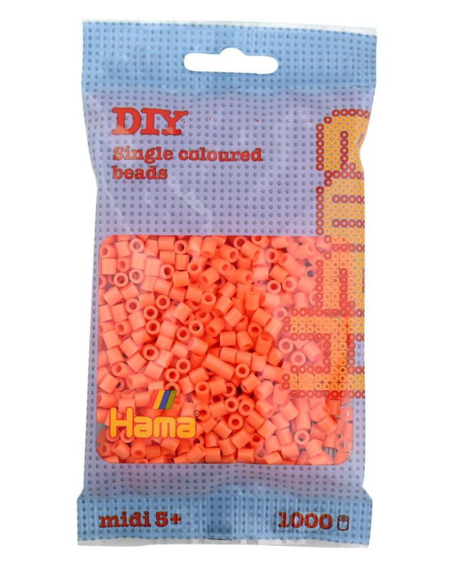 Hama Midi Korálky světle oranžová 1000 ks