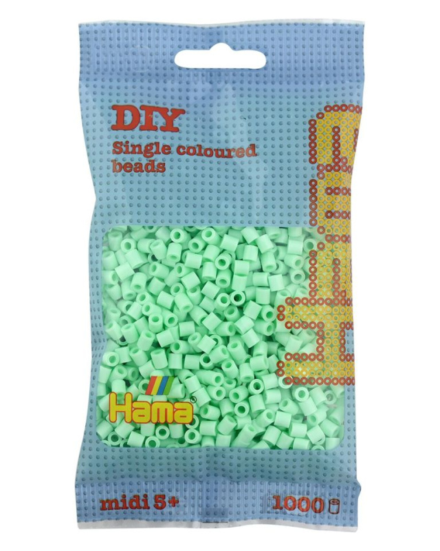 HAMA Pastelově světle zelené korálky 1000 ks MIDI