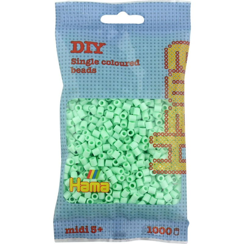 HAMA Pastelově světle zelené korálky 1000 ks MIDI