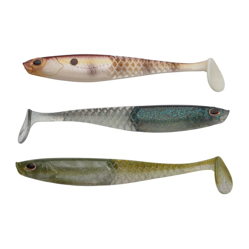 Berkley sada gumových nástrah powerbait cullshad slim clear water mix - 15 cm 17 g 3 ks