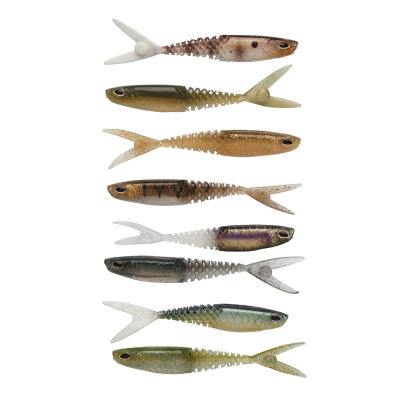 Berkley sada gumových nástrah powerbait cullminnow clear water mix - 7,5 cm 2 g 8 ks