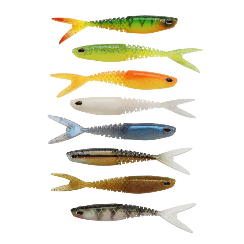 Berkley sada gumových nástrah powerbait cullminnow dark water mix - 7,5 cm 2 g 8 ks