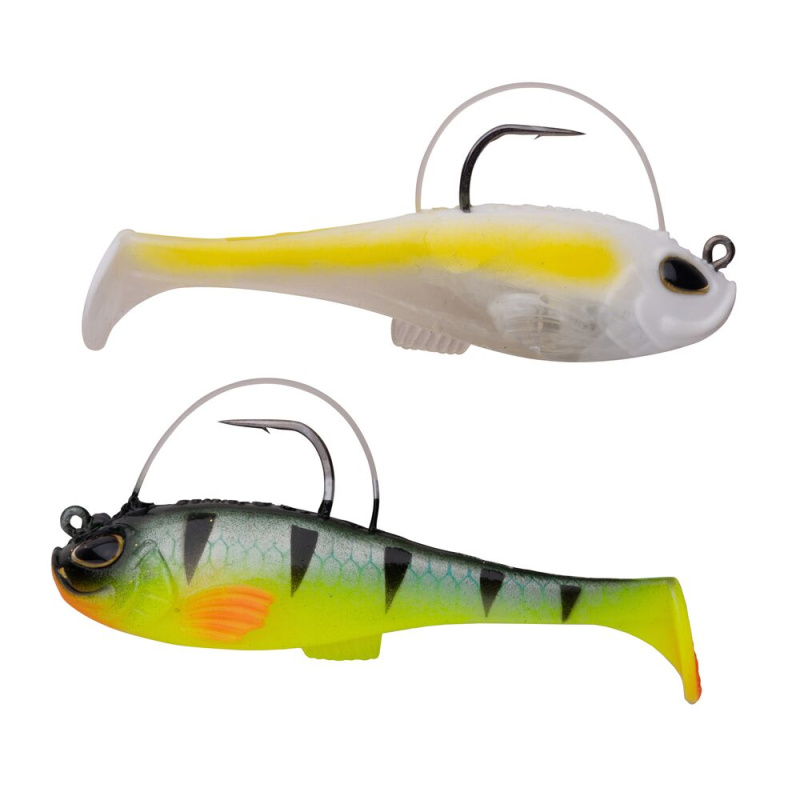 Berkley gumová nástraha powerbait agent e hd chartreuse shad & firetiger 2 ks - 9,5 cm 23,5 g