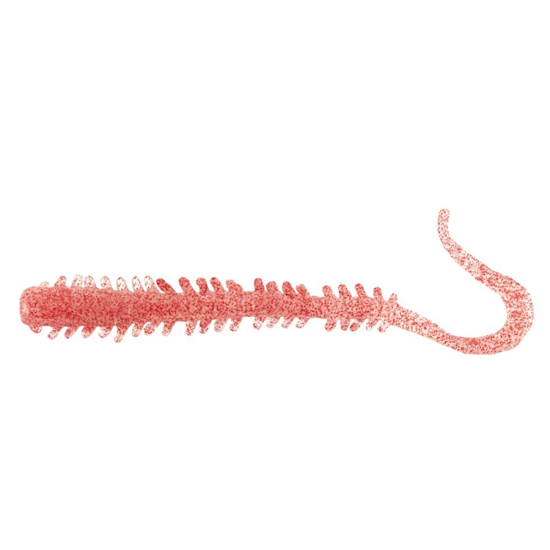Berkley gumová nástraha gulp! saltwater isome curly 10 cm 10 ks - clear red fleck