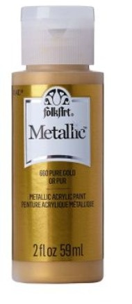 FolkArt Metallic Acrylic paint - 59 ml různé barvy Metallic color: PURE GOLD Folkart