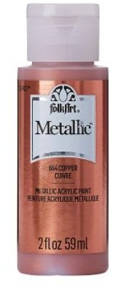 FolkArt Metallic Acrylic paint - 59 ml různé barvy Metallic color: COPPER Folkart