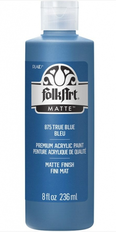 FolkArt Acrylic Paint - Akrylová barva s matným povrchem 236 ml Acrylic: TRUE BLUE Folkart