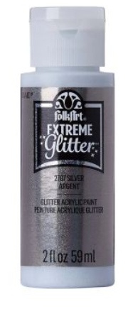 FolkArt Extreme Glitter 58 ml Barva: Silver Folkart