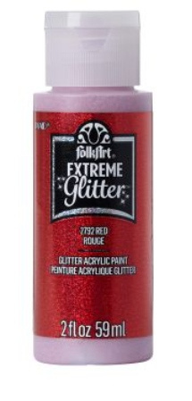 FolkArt Extreme Glitter 58 ml Barva: RED Folkart