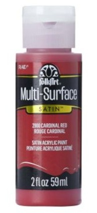 FolkArt Multi-Surface Acrylic Paint - 59 ml různé barvy Multi surface: CARDINAL RED Folkart