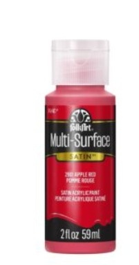 FolkArt Multi-Surface Acrylic Paint - 59 ml různé barvy Multi surface: APPLE RED Folkart