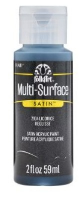 FolkArt Multi-Surface Acrylic Paint - 59 ml různé barvy Multi surface: LICORICE Folkart