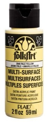 FolkArt Multi-Surface Acrylic Paint - 59 ml různé barvy Multi surface: PALE YELLOW Folkart