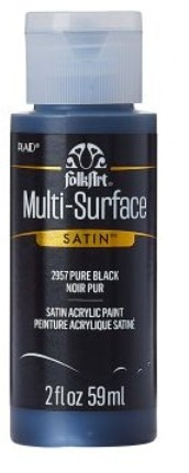 FolkArt Multi-Surface Acrylic Paint - 59 ml různé barvy Multi surface: Pure black Folkart