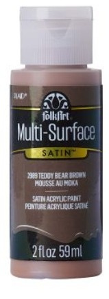 FolkArt Multi-Surface Acrylic Paint - 59 ml různé barvy Multi surface: TEDDY BEAR BROWN Folkart