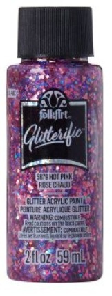FolkArt Glitterific Acrylic Paint - Třpytivá akrylová barva 59 ml Glitterific: Hot pink Folkart