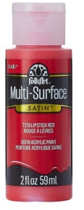 FolkArt Multi-Surface Acrylic Paint - 59 ml různé barvy Multi surface: LIPSTICK RED Folkart